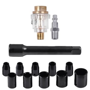 Jogo Chave de Impacto Pneumática 1/2" e Chave de Catraca Reversível Pneumática 1/2" com Maleta e Acessórios 17 Peças LT0006.FPN