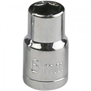 Soquete Sextavado com Encaixe 1/4"x6mm em Cromo Vanádio LT0026.FM
