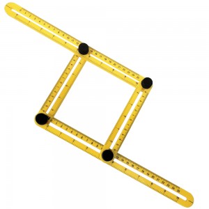Esquadro Ajustável Plástico Multiângulos com 4 Réguas LT2408