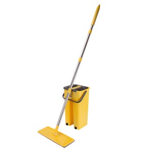 MOP Rodo Flat Lava e Seca com Refil e Balde 6 litros 4 Peças LT6002T