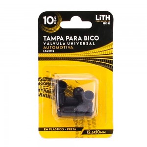 Jogo de Tampas Universais  para Bicos de Válvula Preta 10 peças LT6211S