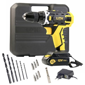 Parafusadeira Furadeira 3/8 Pol. a Bateria 12V com Maleta e Acessórios LT7035XS1